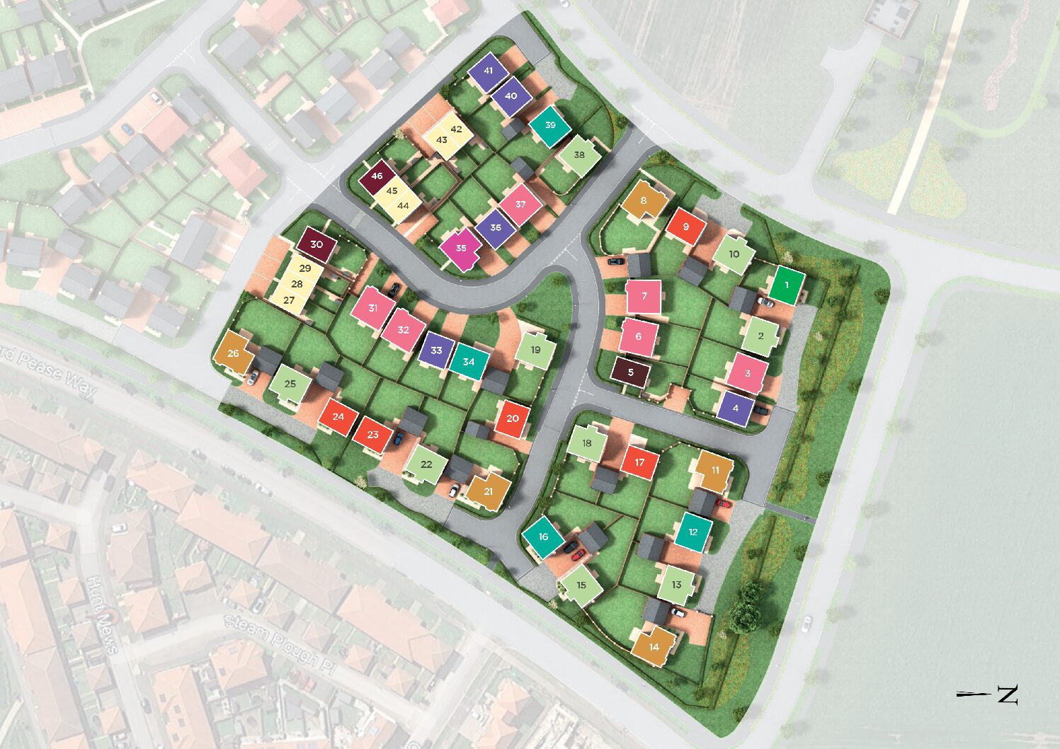 Site plan layout for this development