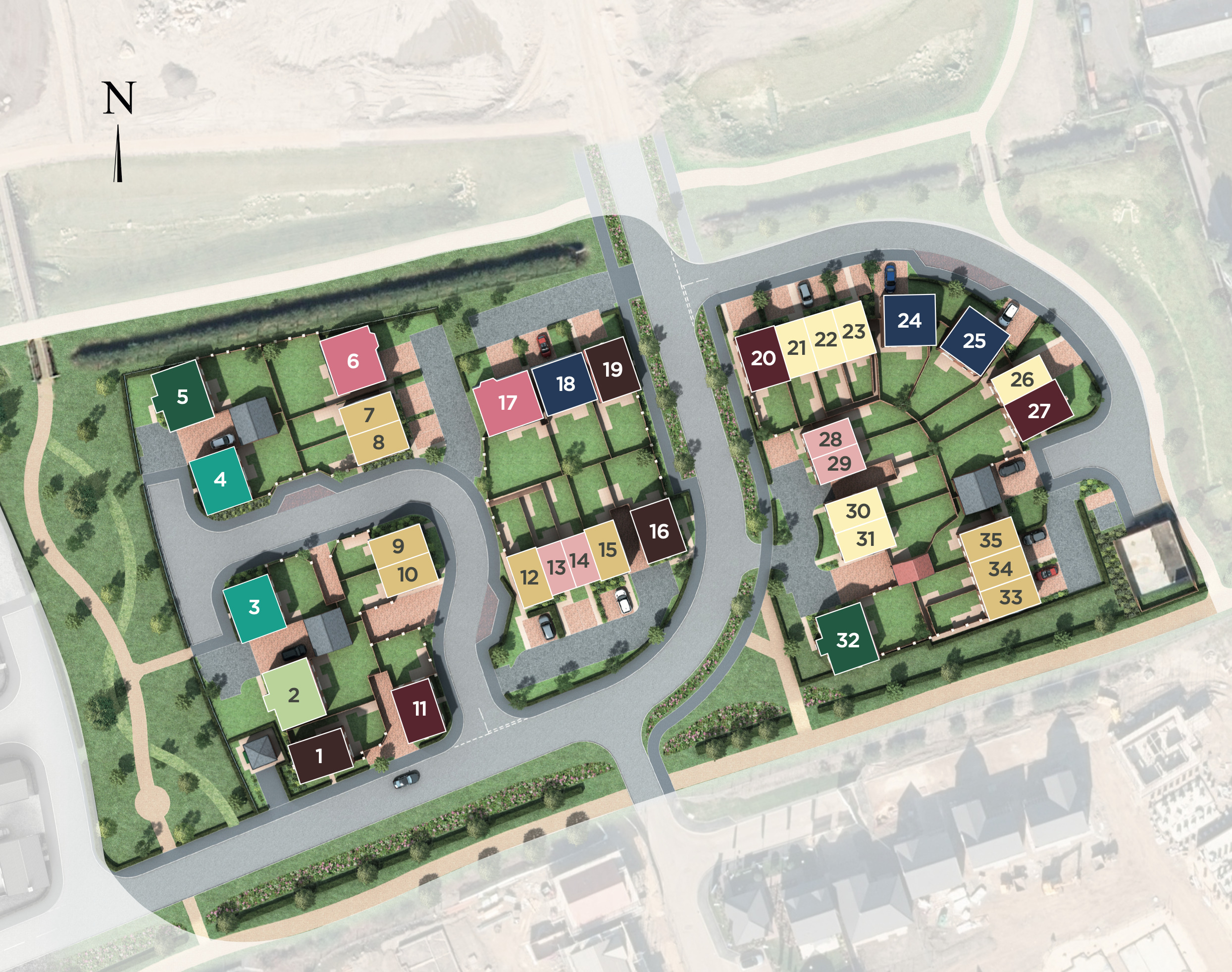 Site plan layout for this development